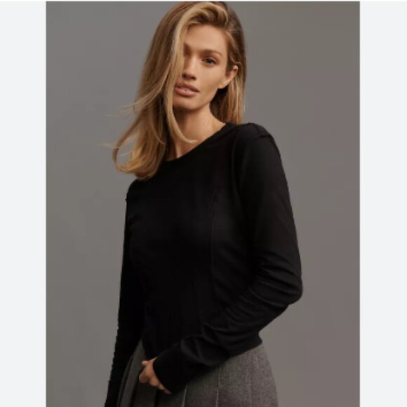 Brand New Pilcro Seamed Long-Sleeve Top - Picture 1 of 9